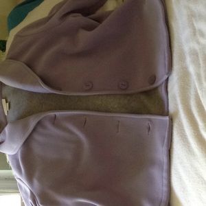 Lavender fleece shawl collar button front jacket!